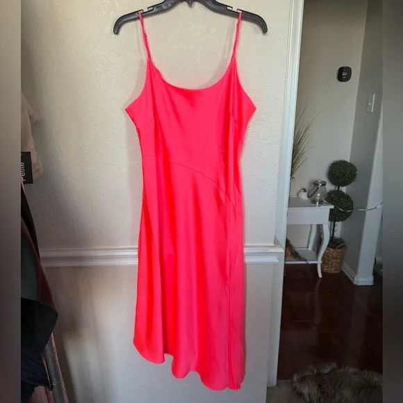 Women's Hot Pink Slip Dress LARGE a new day - Picture 10 of 12